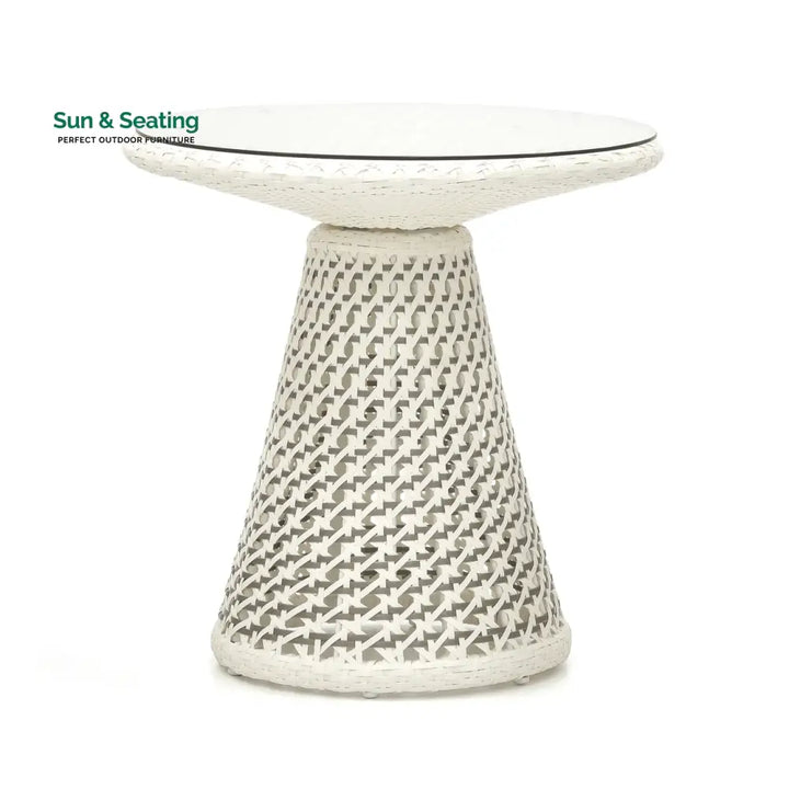Wall Outdoor Patio Seating Set 2 Chairs and 1 Table Set (White + Silver) Coffee Table Sets