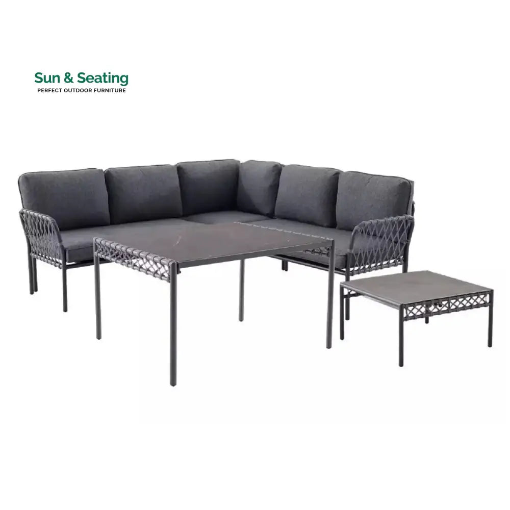 Waverly Outdoor Rope 5 Seater L-Shape Sofa Sofa Set