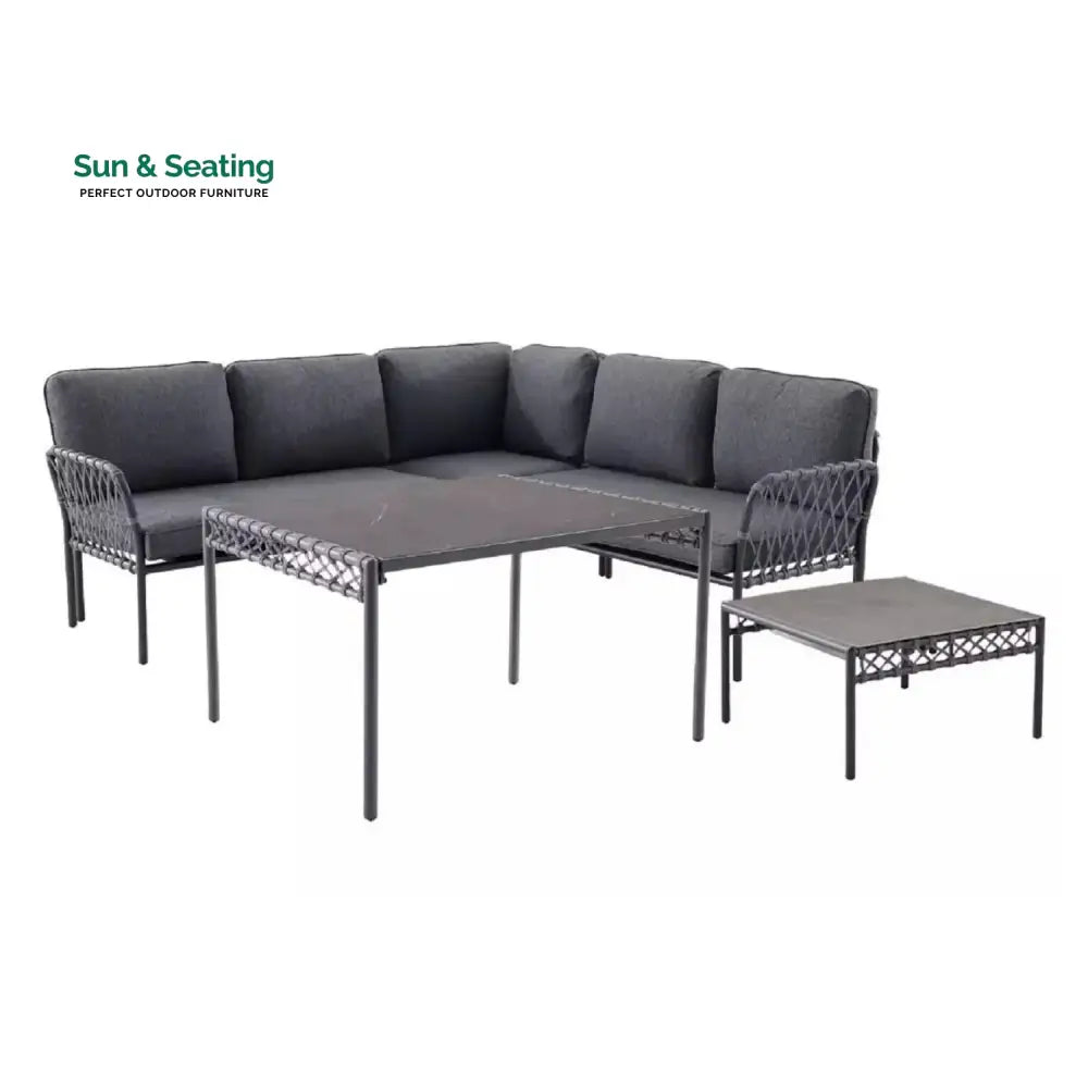 Waverly Outdoor Rope 5 Seater L-Shape Sofa Sofa Set