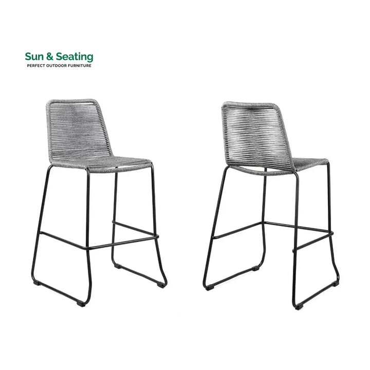 Wei 2-Piece Outdoor Rope Bar Chairs – Stylish Comfort Built to Last Bar Chairs