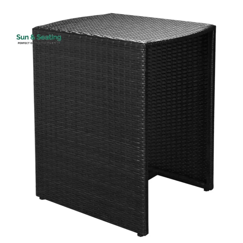 Wisp Outdoor Patio Seating Set 2 Chairs and 1 Table Set (Black) Coffee Table Sets
