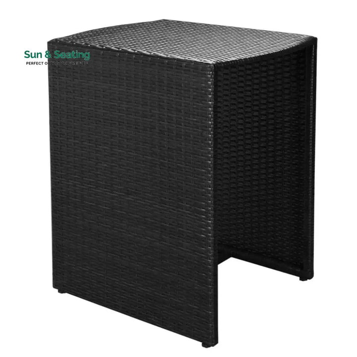 Wisp Outdoor Patio Seating Set 2 Chairs and 1 Table Set (Black) Coffee Table Sets