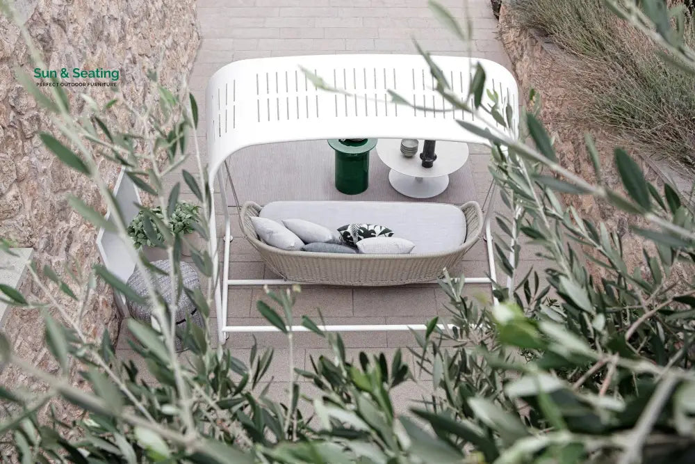 Wobble Double Seater Hanging Swing With Stand For Balcony Garden Swing (White + Beige) Swings