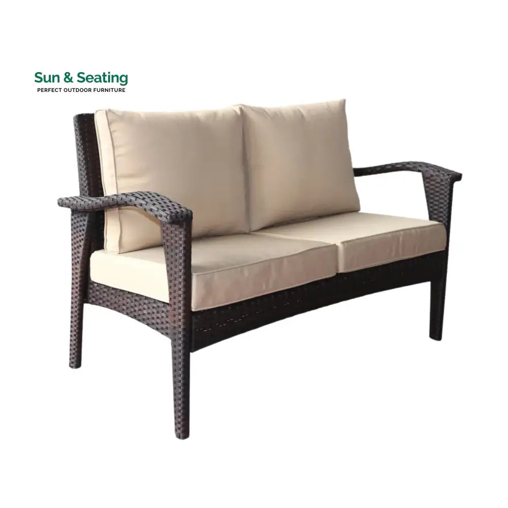 Xenia Outdoor Rattan Wicker 1-Piece Loveseat Sofa Sofa Set