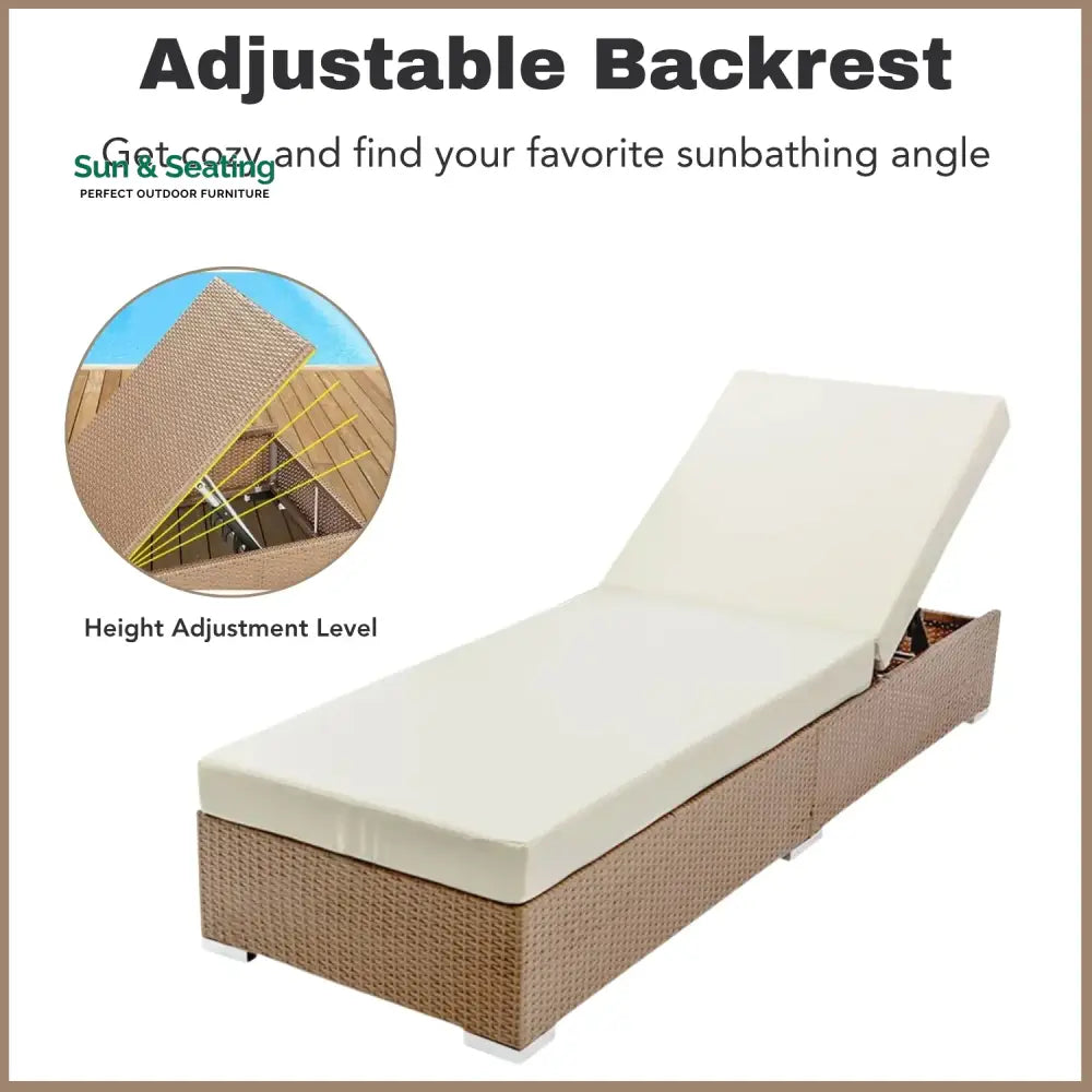 Yamini Outdoor 2-Piece Chaise Lounge Chair with Adjustable Settings and Cushions Lounger Set