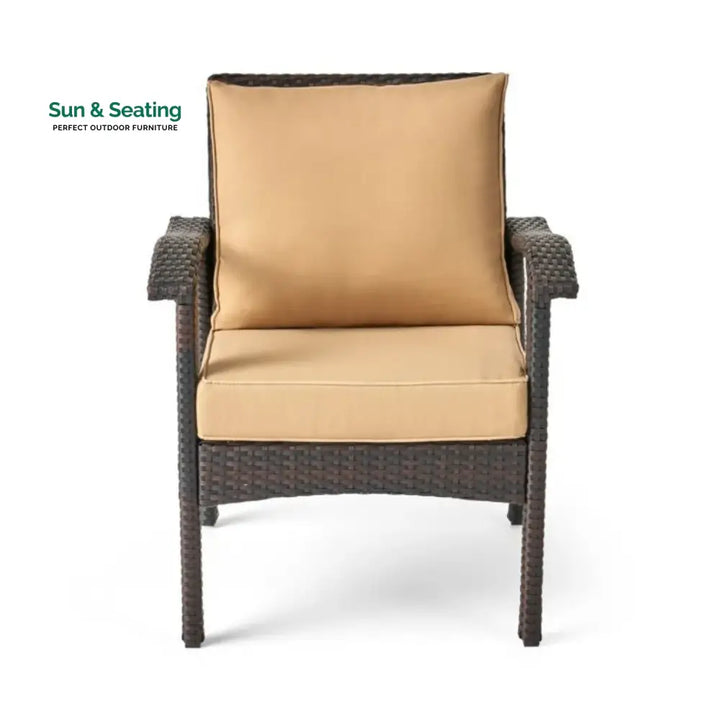 Yoko Brown 8 Seater Outdoor Wicker Conversation Set Sofa Set