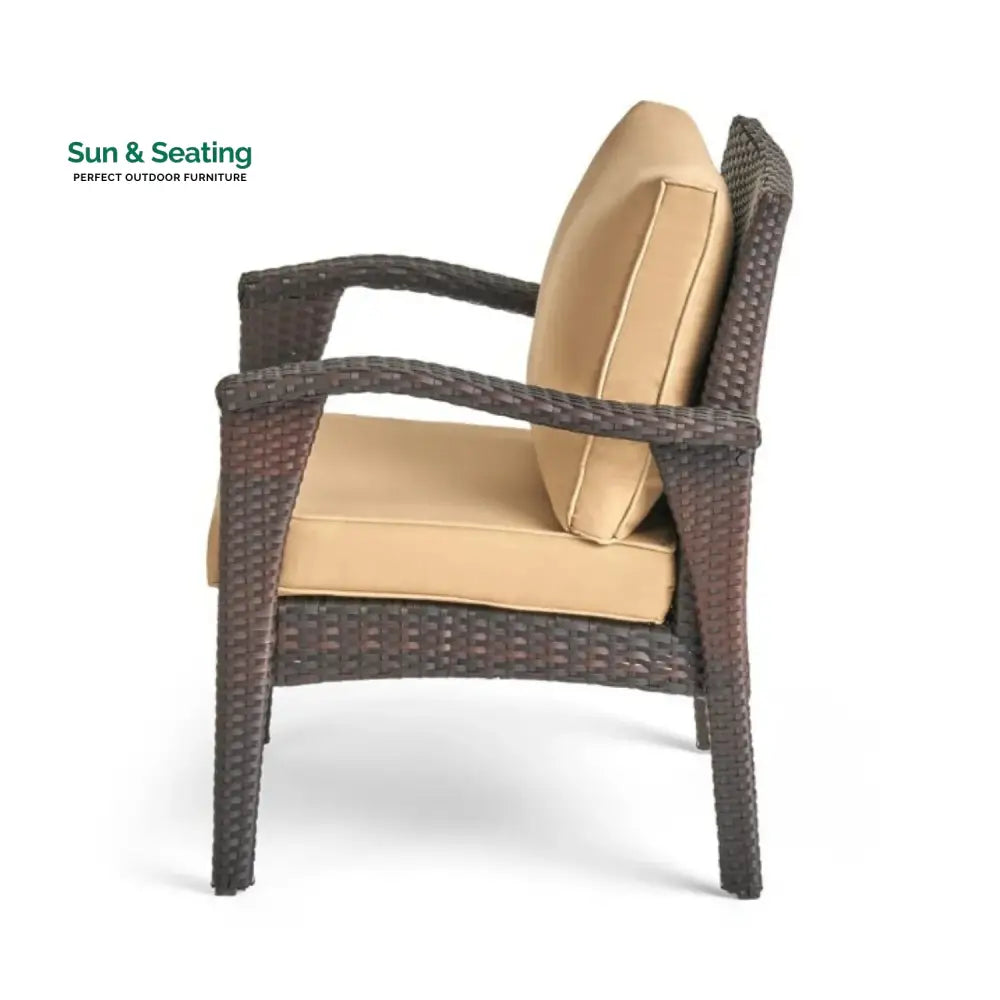 Yoko Brown 8 Seater Outdoor Wicker Conversation Set Sofa Set