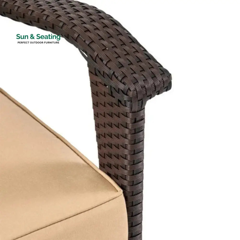 Yoko Brown 8 Seater Outdoor Wicker Conversation Set Sofa Set