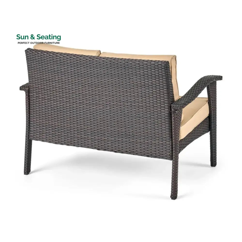 Yoko Brown 8 Seater Outdoor Wicker Conversation Set Sofa Set