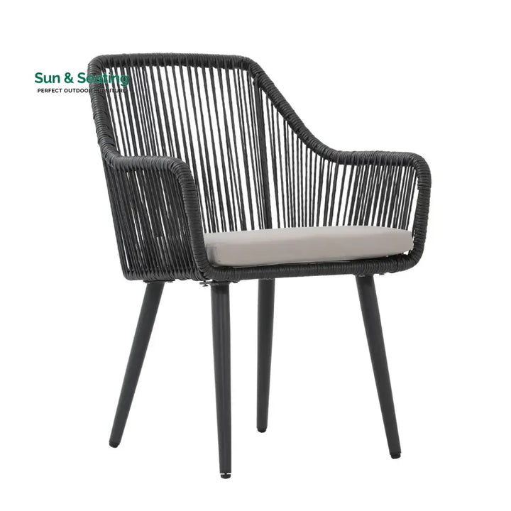 Yolanda 2-Piece Outdoor Rope Patio Dining Chairs Dinning Chairs
