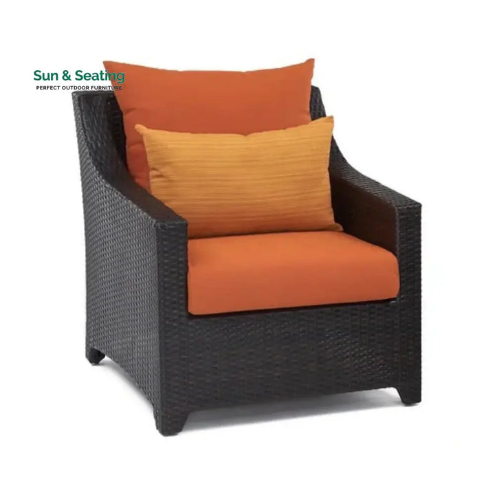 Yordanos All Weather Outdoor Wicker Garden L-Shape Sectional Conversation Set Sofa Set