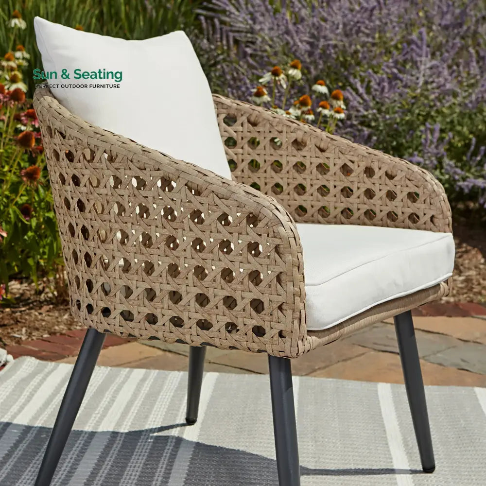 Yuri Outdoor Patio Seating Set 2 Chairs and 1 Table Set (Honey) Coffee Table Sets