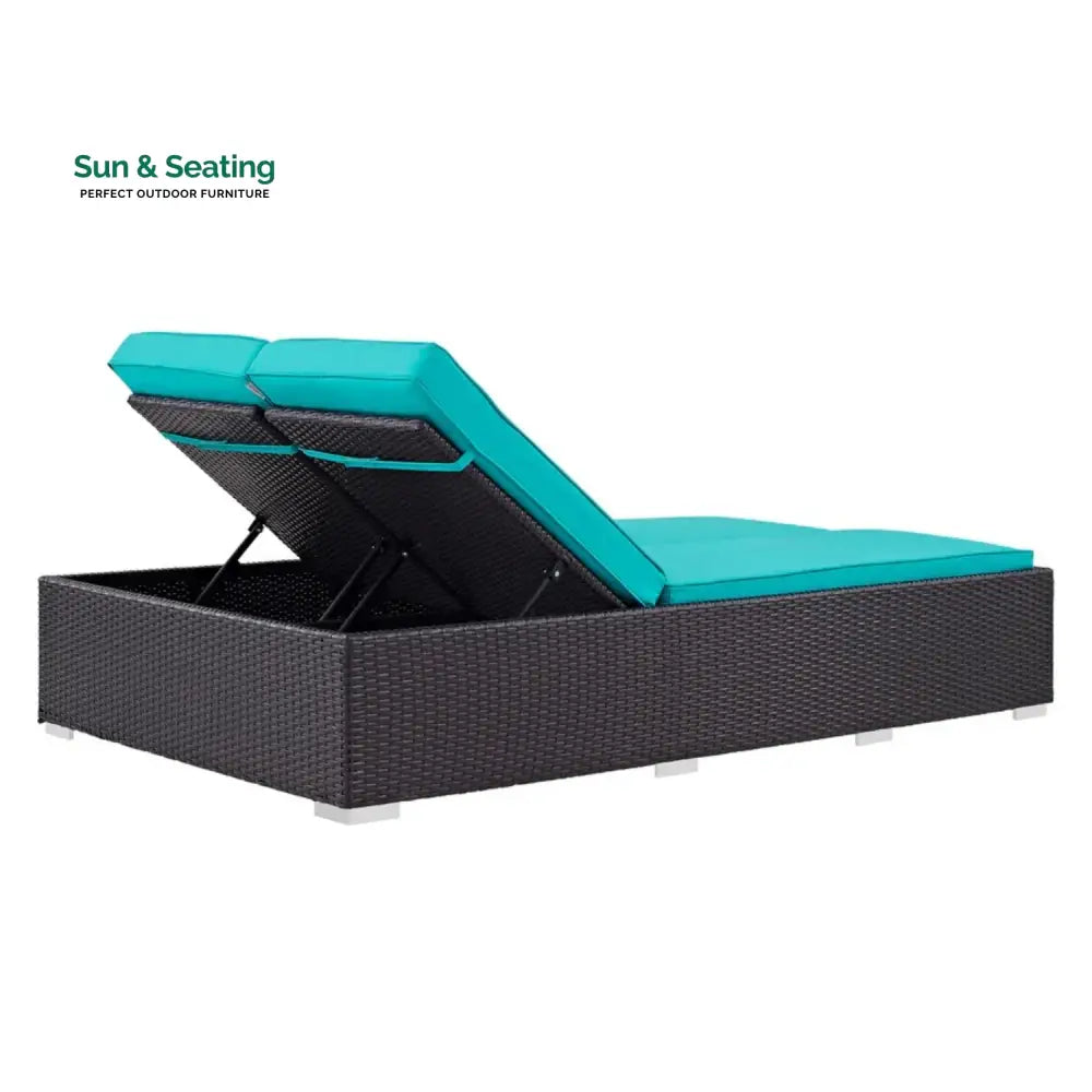 Yuthika Outdoor All-Weather Rattan Wicker Chaise Lounge Chair Set of 2 Lounger Set