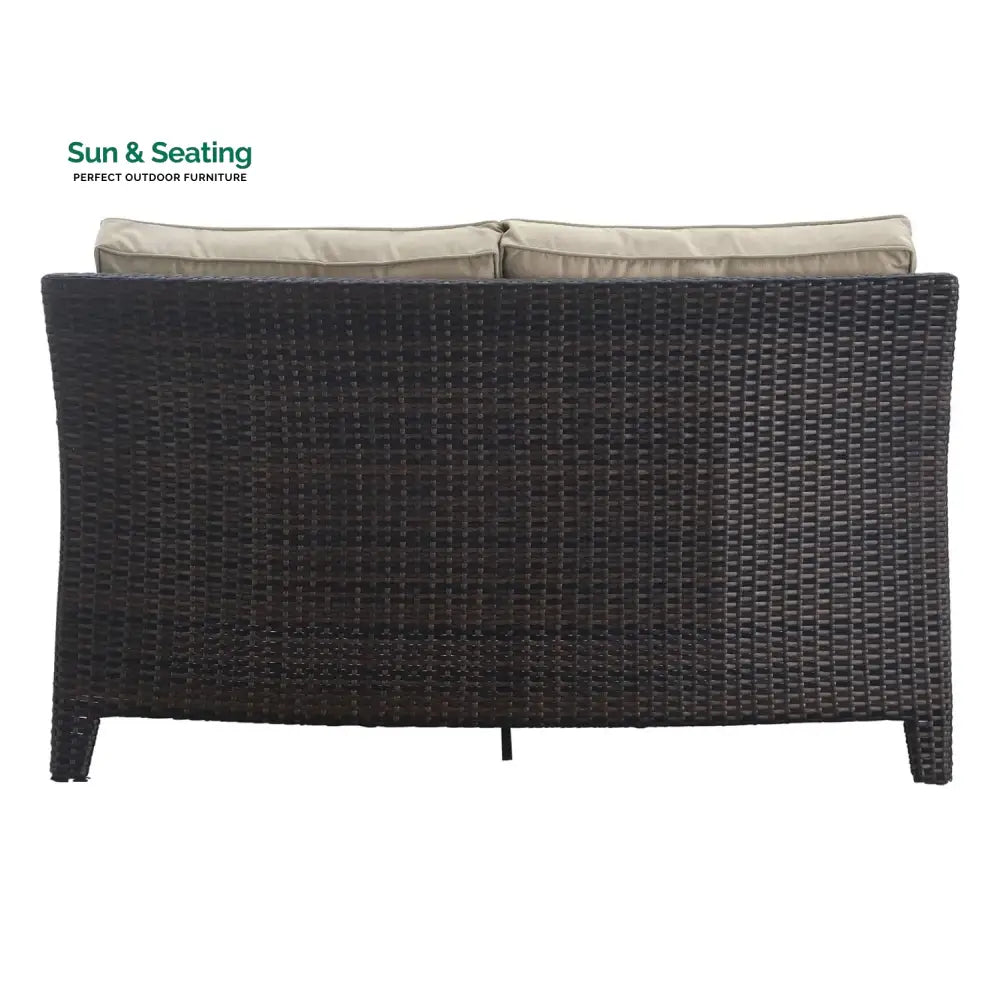 Yvonne Outdoor Rattan Wicker 1-Piece Loveseat Sofa Sofa Set