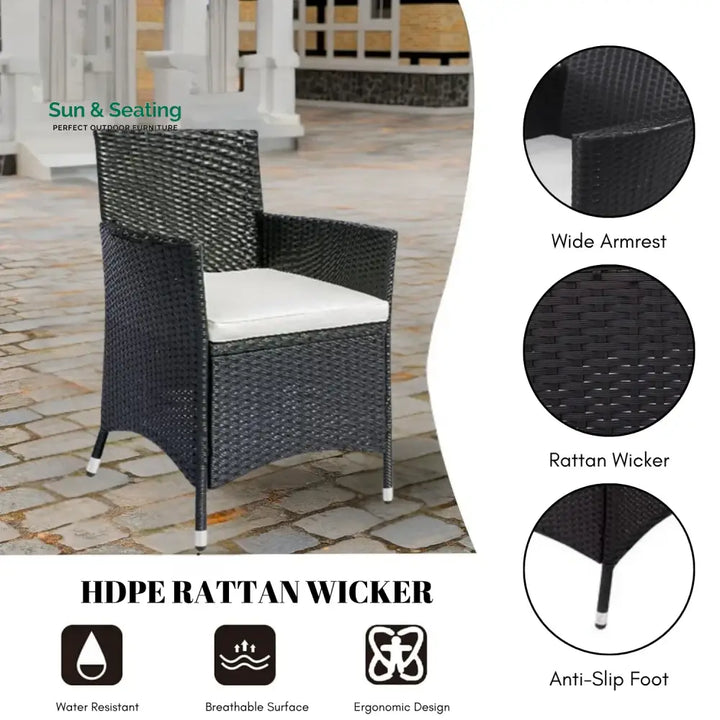 Zahara 7-Piece Outdoor Rattan Wicker Dinning Table Set Dining Set
