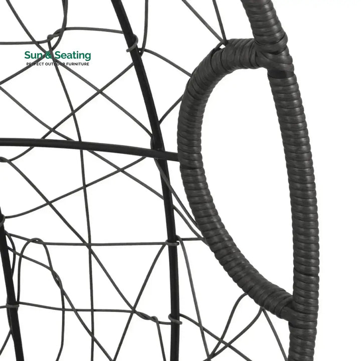 Zahida Outdoor All-Weather Wicker Egg Chair (Grey) Egg Chair