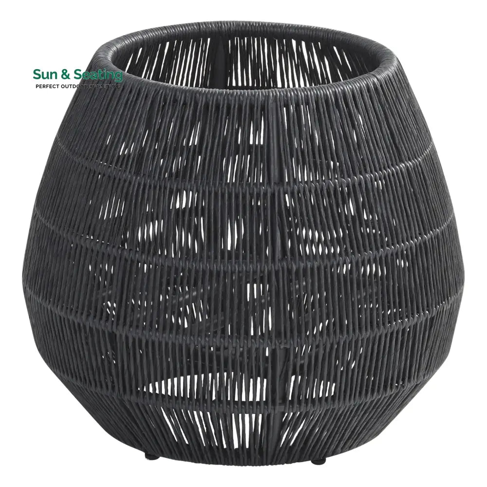 Zende Outdoor Planters For Garden Balcony (Black) Braided &amp; Rope Planter