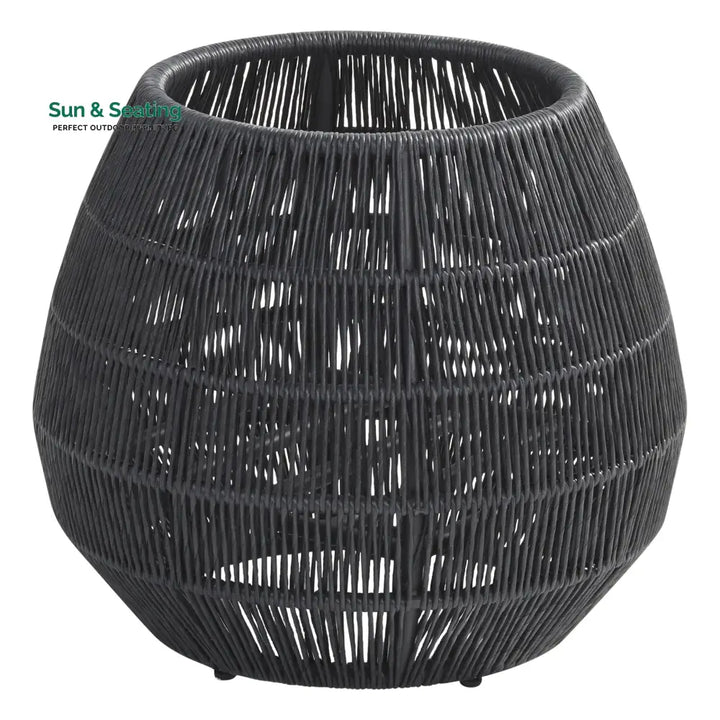 Zende Outdoor Planters For Garden Balcony (Black) Braided &amp; Rope Planter