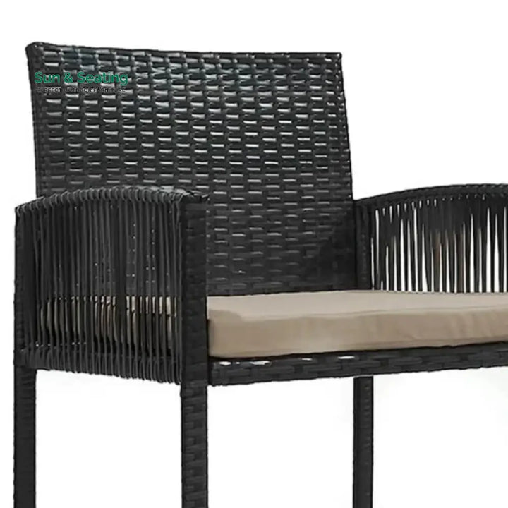 Zenobia Outdoor Rattan Wicker 2-Piece Bar Chairs Bar Chairs
