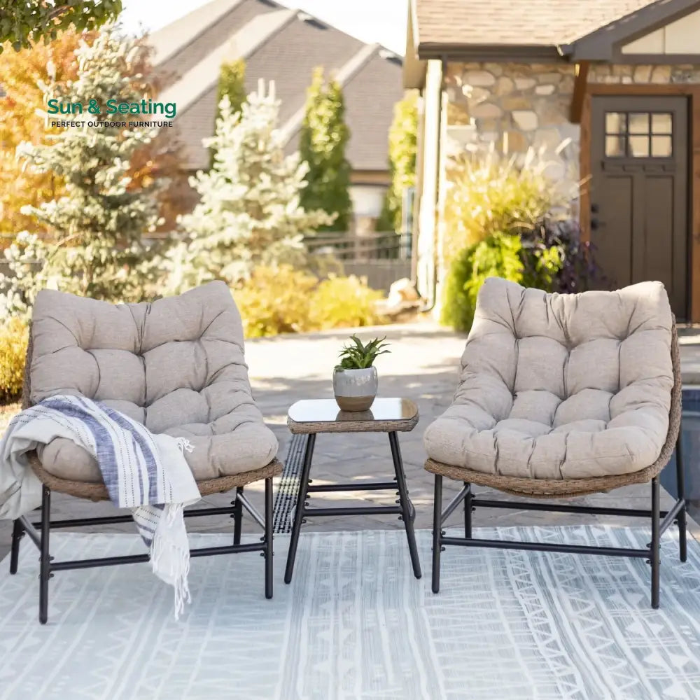 Zhen 3 Piece Garden Outdoor Patio Furniture Set Patio Set
