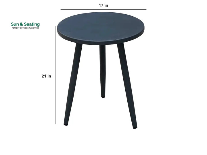 Zingel Outdoor Patio Seating Set 2 Chairs and 1 Table Set (Grey) Braided &amp; Rope Coffee Table Sets