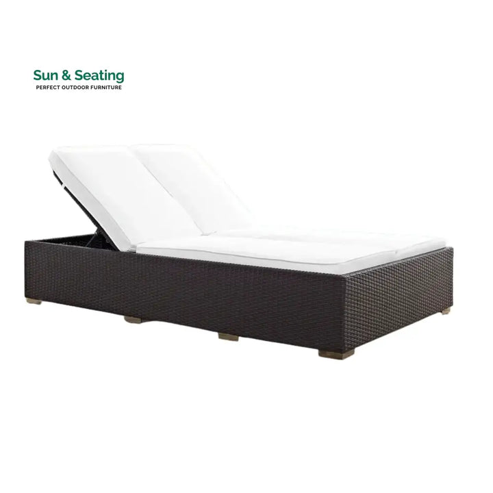 Zinia Outdoor All-Weather Rattan Wicker Chaise Lounge Chair Set of 2 Lounger Set