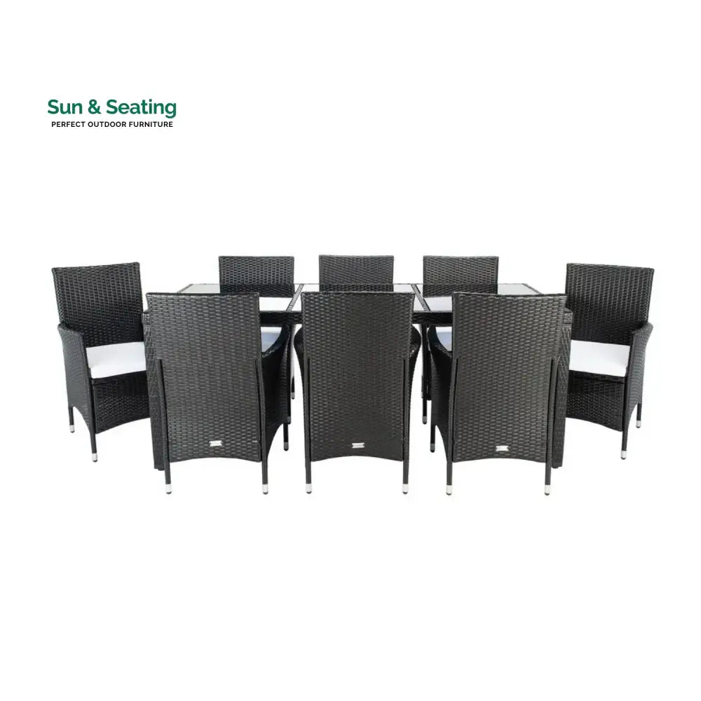 Zinnia 9-Piece Outdoor Rattan Wicker Dinning Table Set Dining Set
