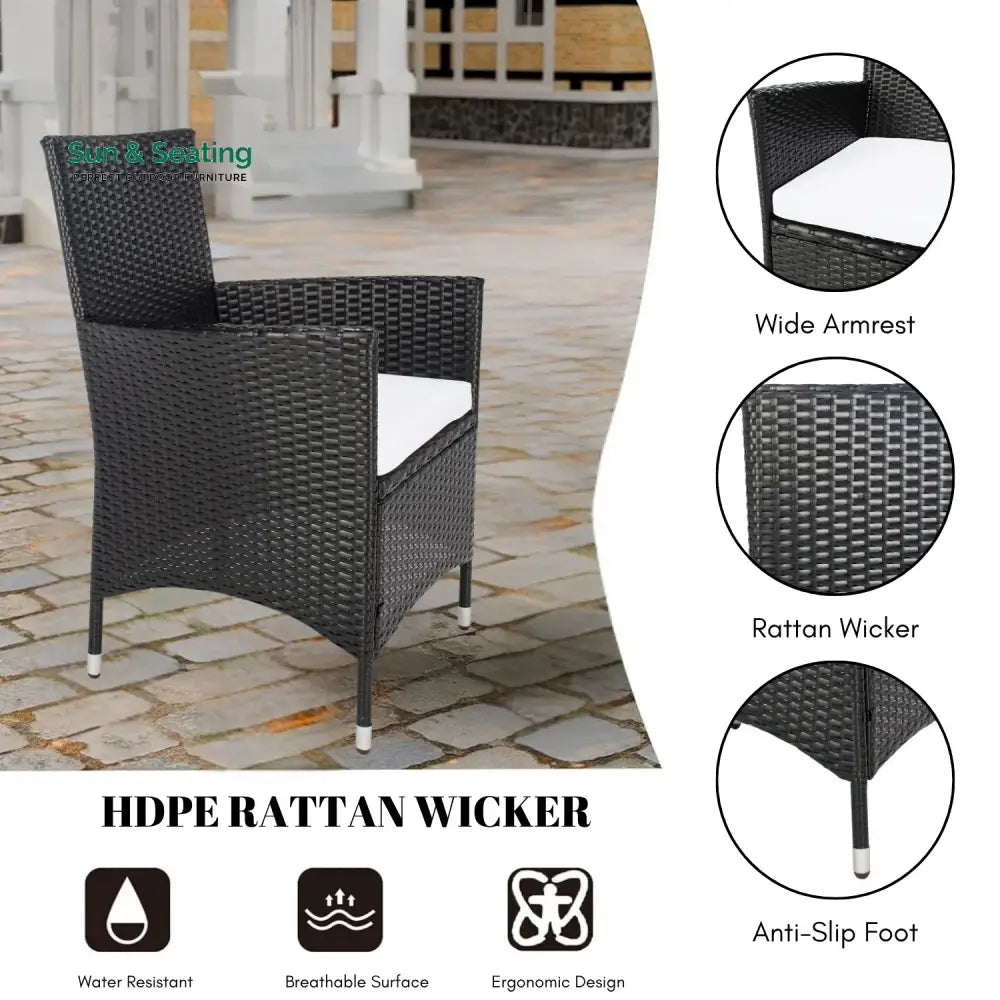 Zinnia 9-Piece Outdoor Rattan Wicker Dinning Table Set Dining Set