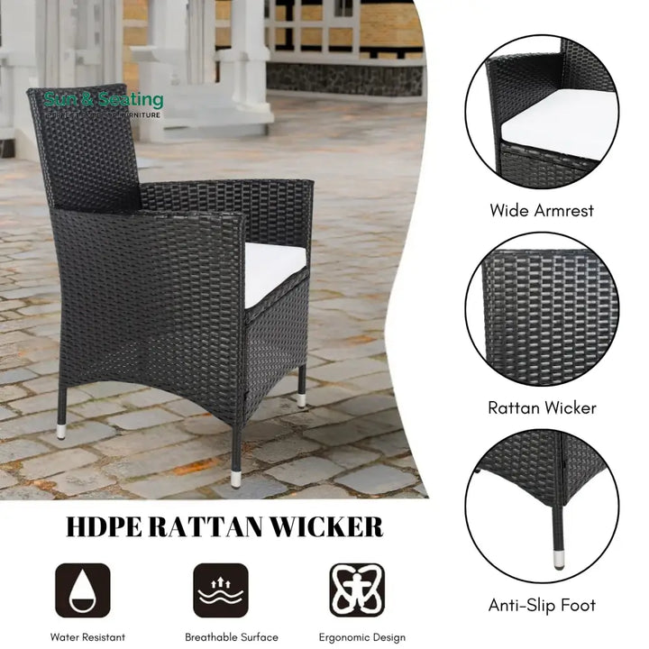 Zinnia 9-Piece Outdoor Rattan Wicker Dinning Table Set Dining Set