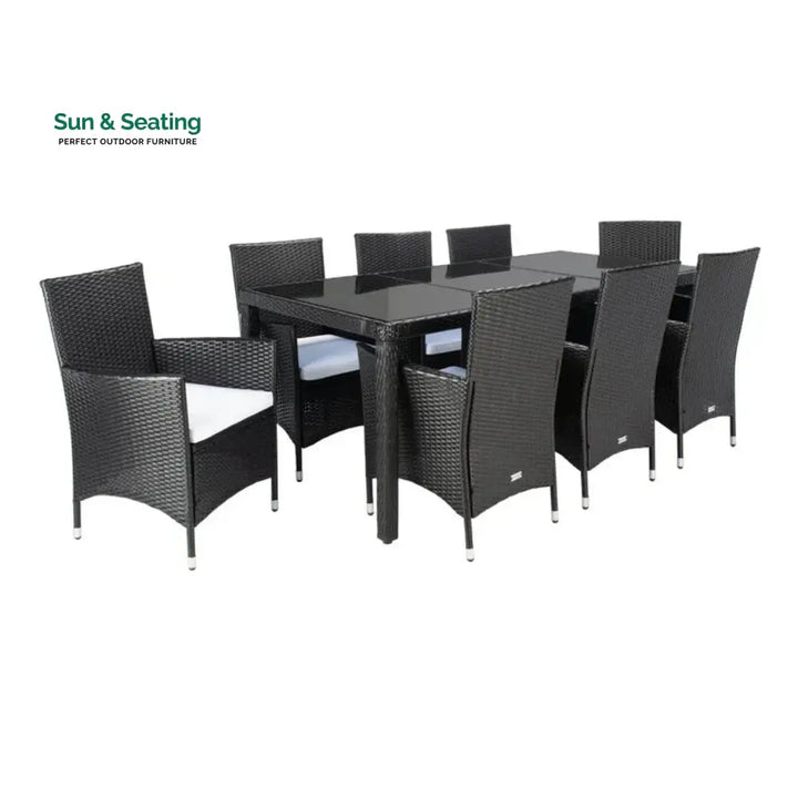 Zinnia 9-Piece Outdoor Rattan Wicker Dinning Table Set Dining Set