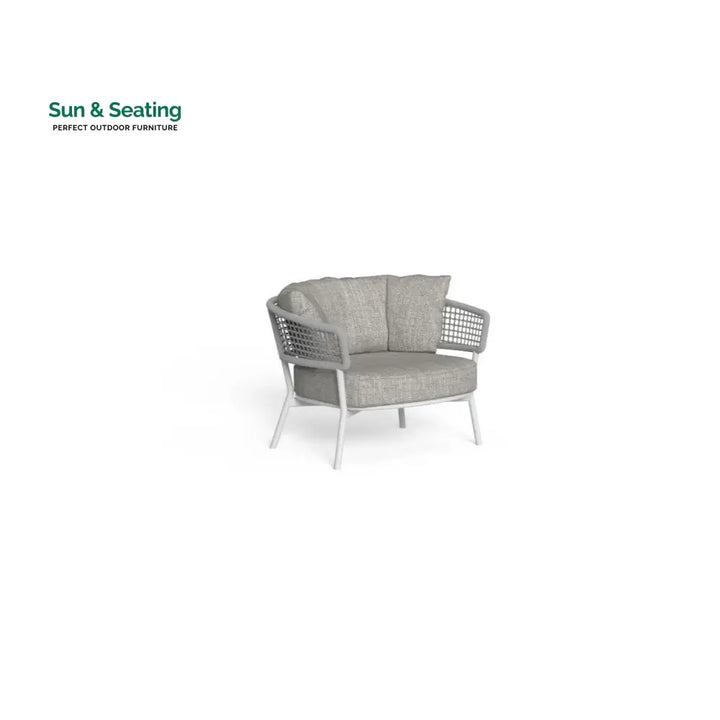 Zion Outdoor Sofa Set 3 Seater 2 Single seater and 1 Center Table Set (Grey) Braided &amp; Rope Sofa Sets