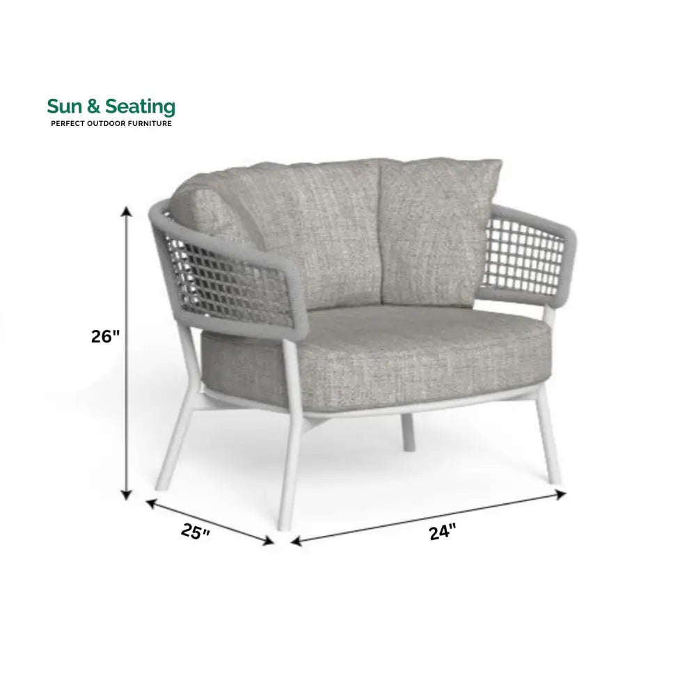 Zion Outdoor Sofa Set 3 Seater 2 Single seater and 1 Center Table Set (Grey) Braided &amp; Rope Sofa Sets