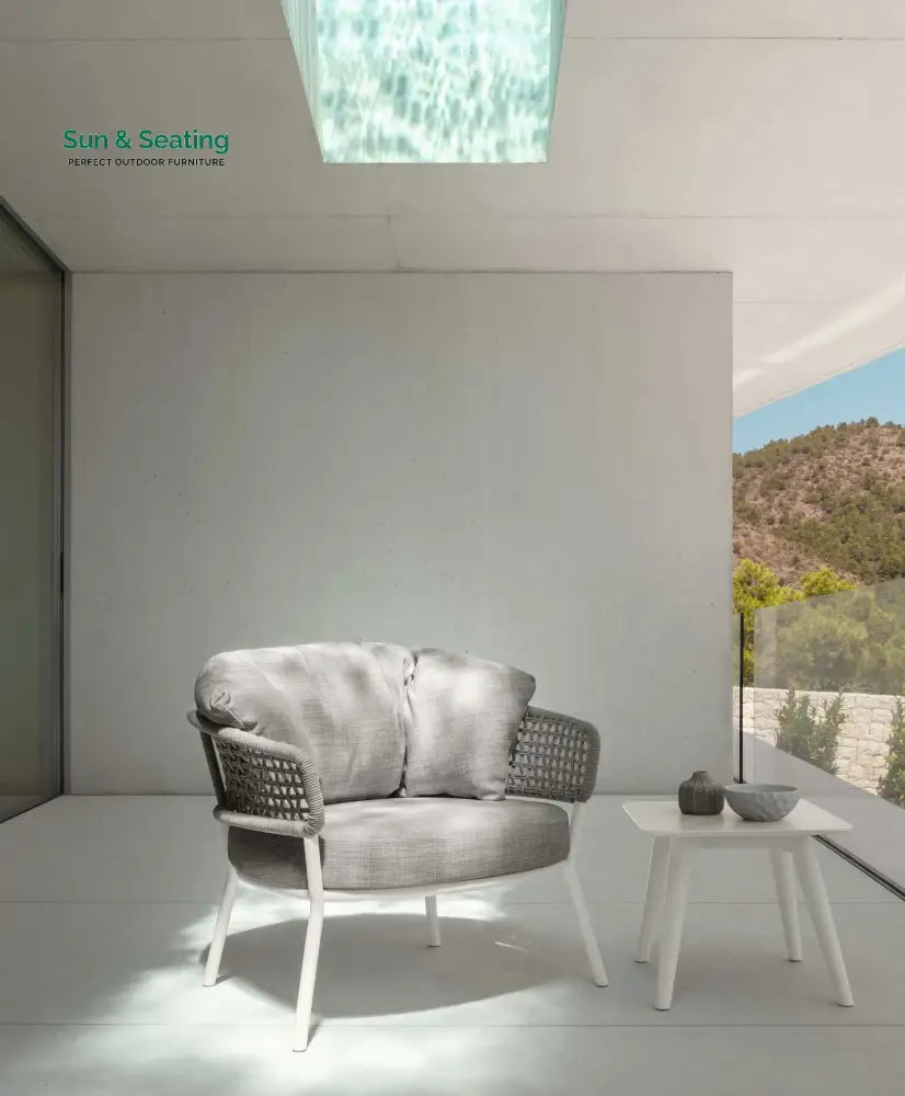 Zion Outdoor Sofa Set 3 Seater 2 Single seater and 1 Center Table Set (Grey) Braided & Rope Sofa Sets