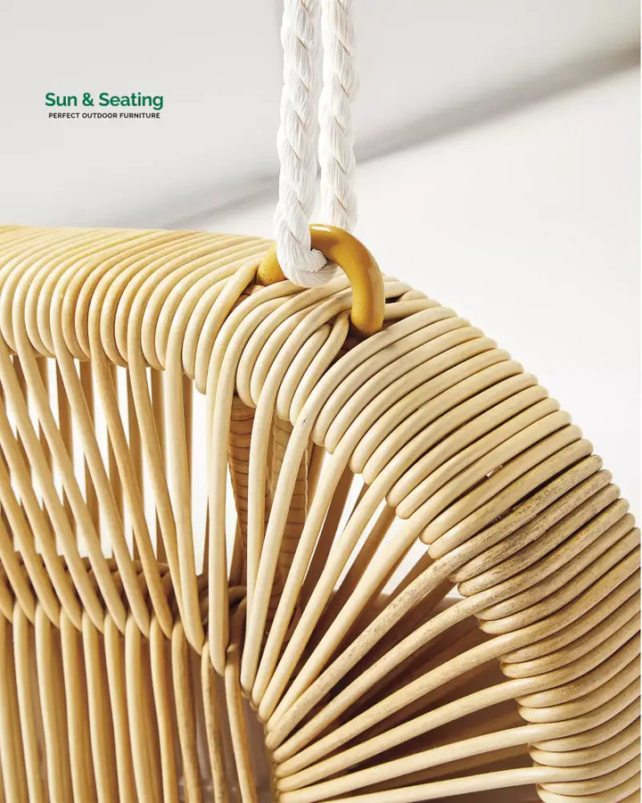 Zita Double Seater Hanging Swing Without Stand For Balcony Garden Swing (Honey) Swings