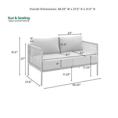 Zita Outdoor Sofa Set 2 Seater 2 Single seater and 1 Center Table (Light Brown) Braided & Rope Sofa Sets