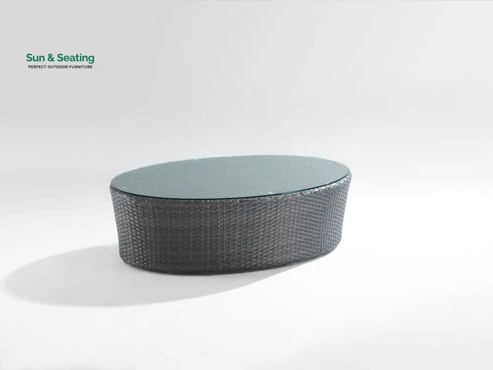 Zomera Outdoor Garden Balcony Sofa Set 2 Seater 2 Single seater and 1 Center Table With Side Table Set (Brown + Tan)