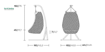 Zorrilla Single Seater Hanging Swing With Stand For Balcony Garden Swing Swings