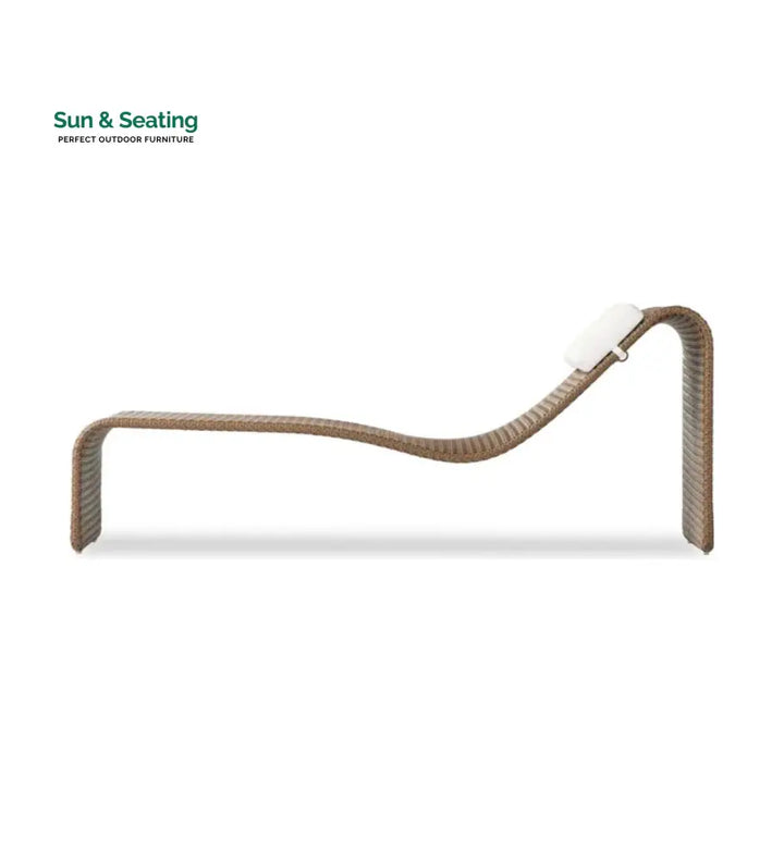 Zrood Outdoor Swimming Poolside Lounger (Light Brown) Loungers